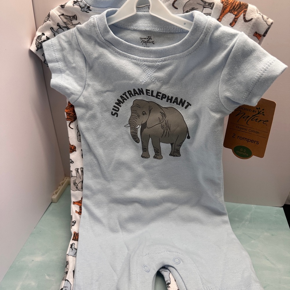 Touched by nature, organic Rompers